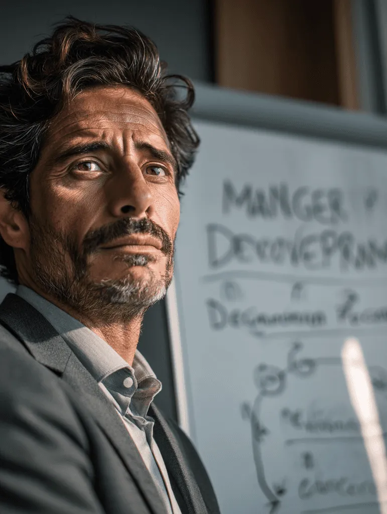 An HR manager maps out a new manager development program.