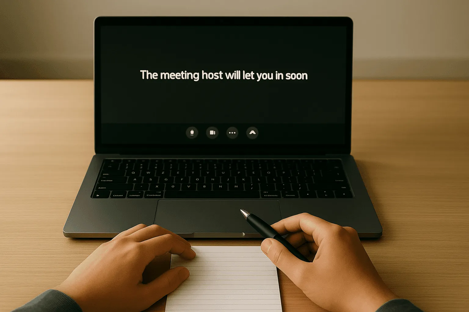 A candidate joins the final video interview for an instructional design role at ID Inc.